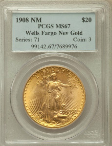 1908 セントゴーデンズ 20ドル金貨