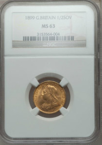 1899 グレートブリテン1/2ソブリン金貨
